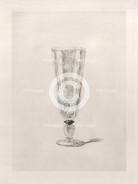 Crystal Drinking Glass, 1868. Creator: Jules-Ferdinand Jacquemart.