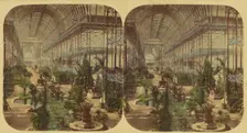 Crystal Palace; General View of The Nave, looking towards the South, taken from the Gallery, 1850s Creator: London Stereoscopic & Photographic Co
