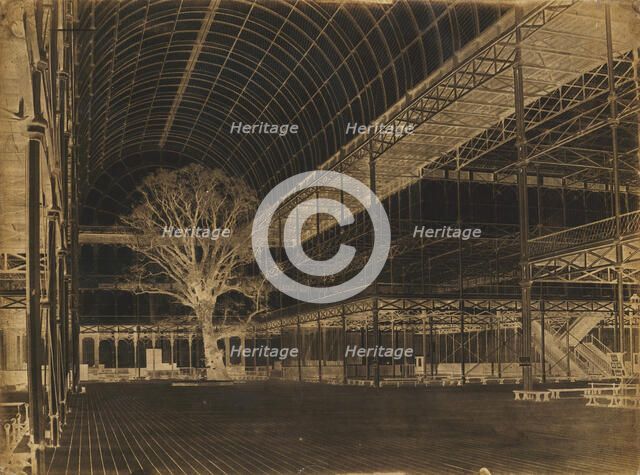 Crystal Palace, Hyde Park, Transept, 1852. Creator: Benjamin Brecknell Turner.
