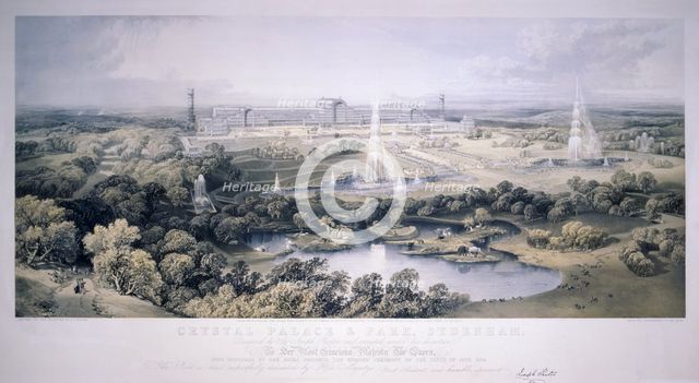 Crystal Palace, Sydenham, London, 1854. Artist: Jonathan Needham