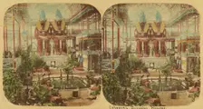 Crystal Palace - The Colossal Egyptian Figures, 1850s. Creator: London Stereoscopic & Photographic Co