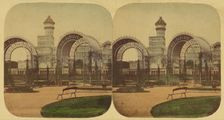 Crystal Palace - The Palace, from the Rosary, 1850s. Creator: London Stereoscopic & Photographic Co