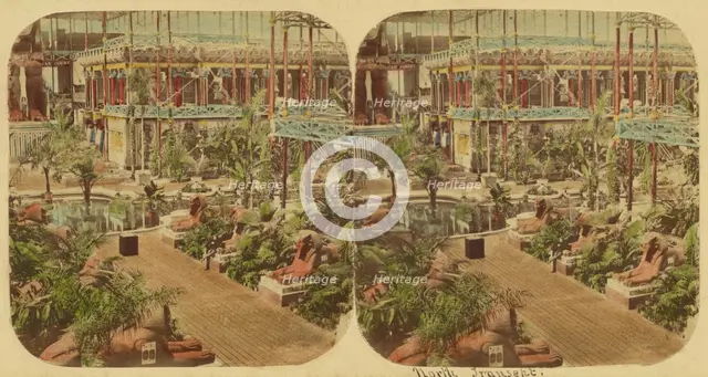 Crystal Palace - View of the North Transept, 1850s. Creator: London Stereoscopic & Photographic Co.
