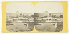 Crystal Palce: General View of the Palace, Cascades and Lower Fountains, 1850/99. Creator: Unknown