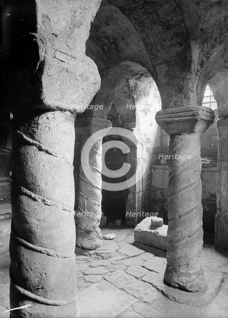Crypt of St Wystan's church, Repton, Derbyshire. Artist: Unknown