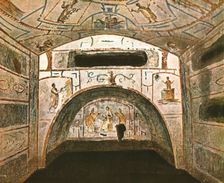 Crypt of the Madonna in the Catacombs of Marcellinus and Peter...Rome, Italy, (1928). Creator: Unknown