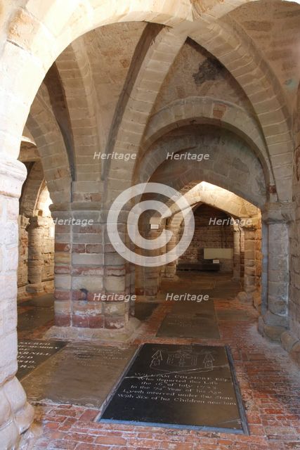 Crypt, the Collegiate Church of St Mary, Warwick, Warwickshire, 2010.