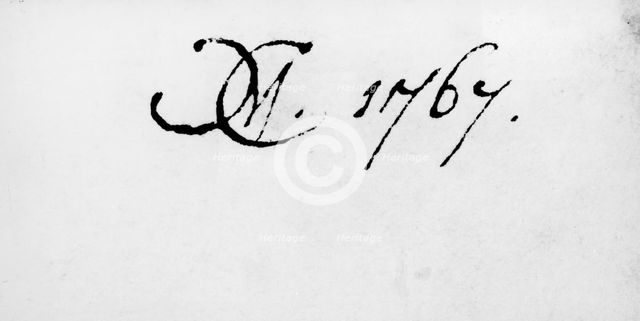 Cracherode's ownership mark, 1767. Creator: Clayton Mordaunt Cracherode.