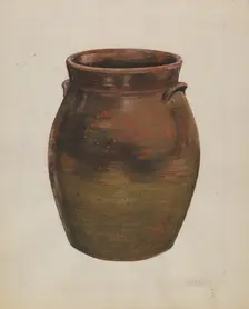 Cracker and Butter Jar, c. 1936. Creator: John Jordan