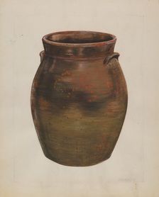 Cracker and Butter Jar, c. 1936. Creator: John Jordan