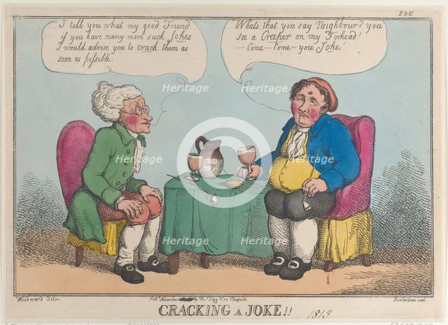 Cracking a Joke!!, 1813?., 1813?. Creator: Thomas Rowlandson.