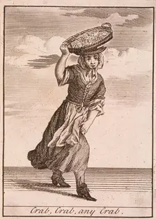 Crab, Crab, any Crab Cries of London, (c1688?). Artist: Anon