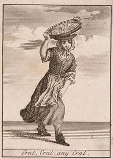 Crab, Crab, any Crab Cries of London, (c1688?). Artist: Anon