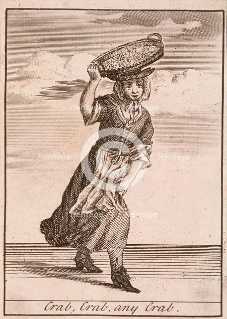 'Crab, Crab, any Crab', Cries of London, (c1688?). Artist: Anon