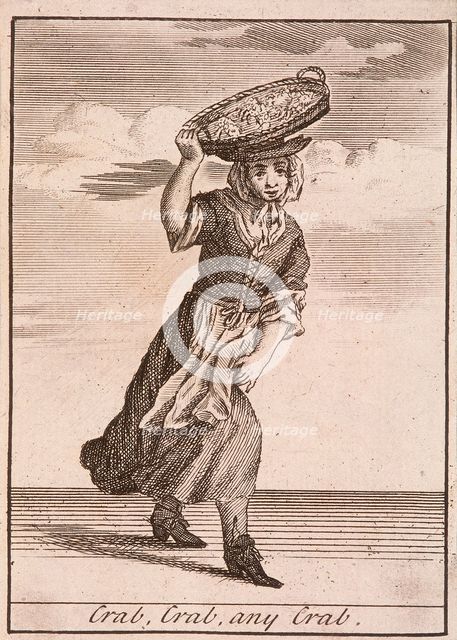 'Crab, Crab, any Crab', Cries of London, (c1688?). Artist: Anon