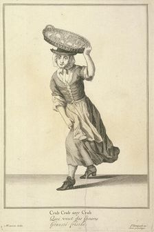 Crab Crab any Crab Cries of London, (c1688?). Artist: Pierce Tempest