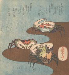 Crabs Near the Water's Edge, ca. 1830. Creator: Gakutei