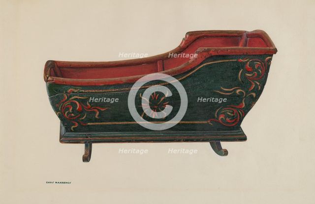 Cradle, c. 1940. Creator: Chris Makrenos.