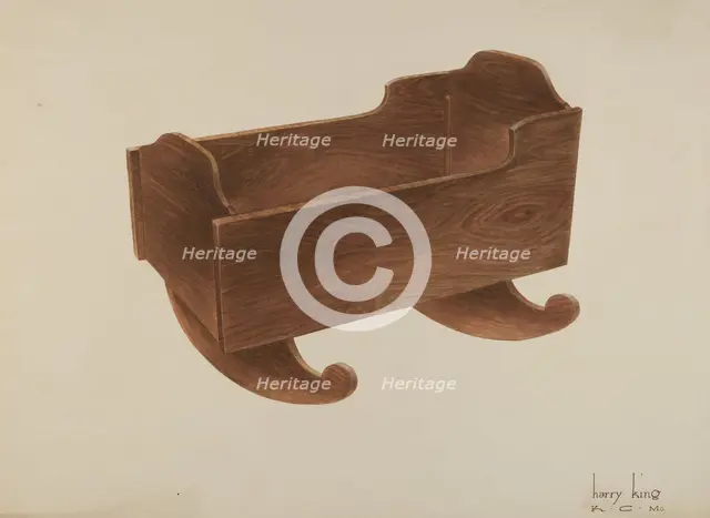 Cradle, c. 1940. Creator: Harry King.
