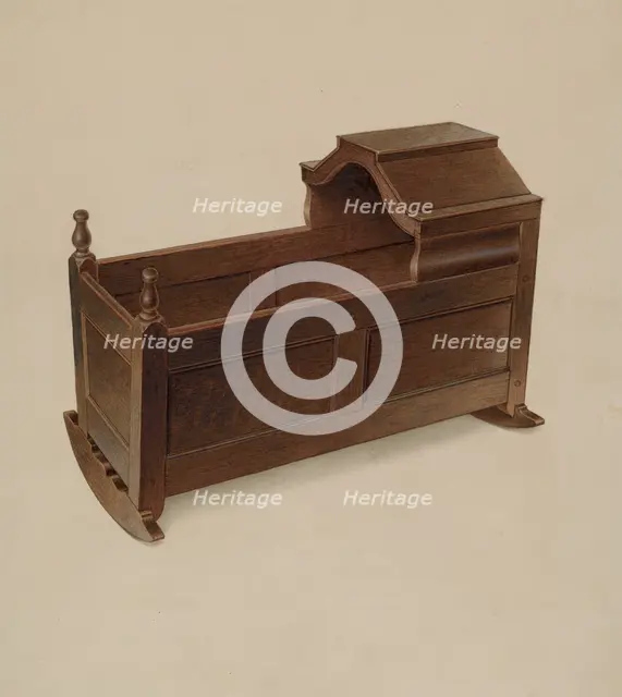 Cradle, c. 1936. Creator: Alfred H. Smith.