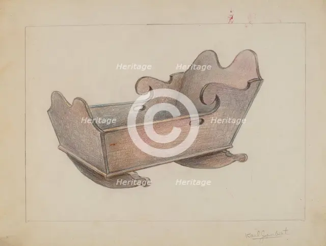 Cradle, c. 1936. Creator: Karl Joubert.