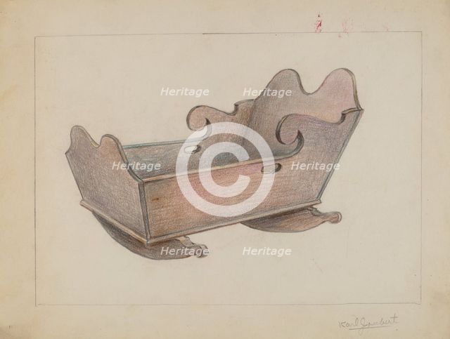 Cradle, c. 1936. Creator: Karl Joubert.