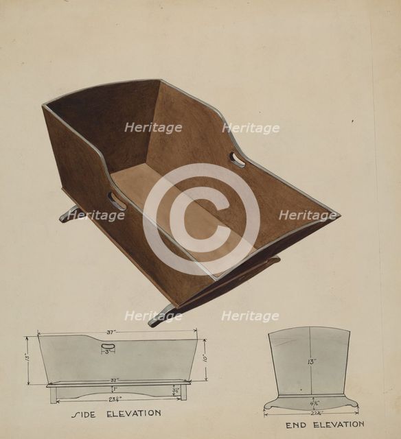 Cradle, c. 1936. Creator: Wellington Blewett.