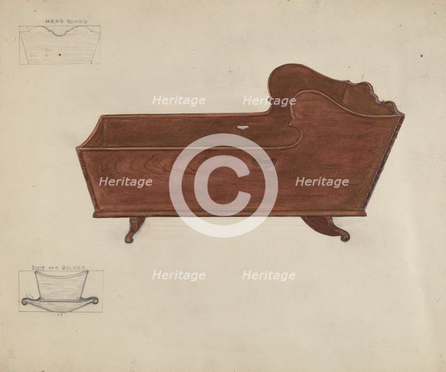 Cradle, c. 1938. Creator: Edna C. Rex.