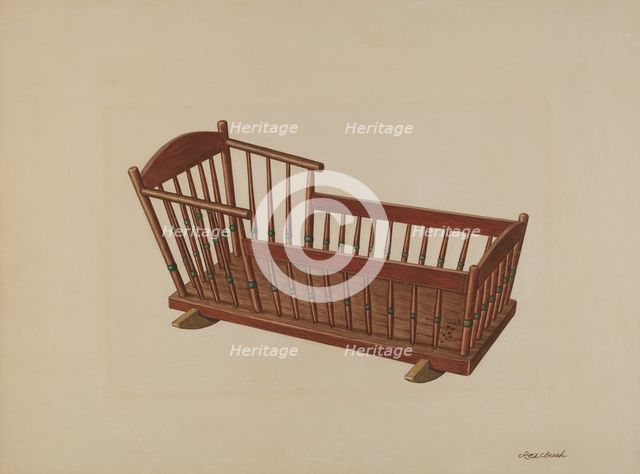 Cradle, c. 1938. Creator: Rex F Bush.