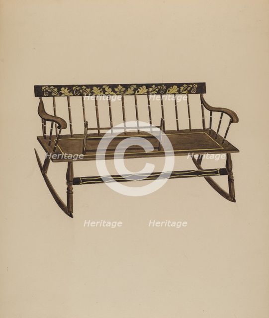 Cradle Settee, c. 1937. Creator: Frederick Jackson.