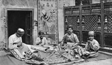 Craftsmen, tentmakers bazaar, Cairo, Egypt, c1922.Artist: Donald McLeish