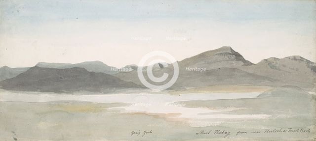 Craig Goch, Moel Hebog, North Wales, ca. 1802. Creator: Cornelius Varley.
