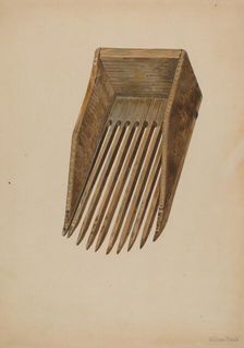 Cranberry Harvesting Scoop, c. 1942. Creator: William Frank