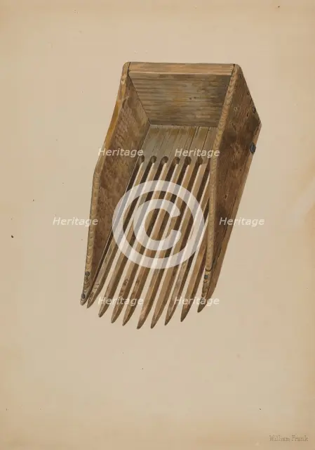 Cranberry Harvesting Scoop, c. 1942. Creator: William Frank.