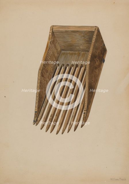Cranberry Harvesting Scoop, c. 1942. Creator: William Frank.