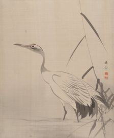 Crane Among Reeds, 1887-92. Creator: Gyokusho Kawabata
