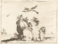 Crane Flying, 1628. Creator: Jacques Callot