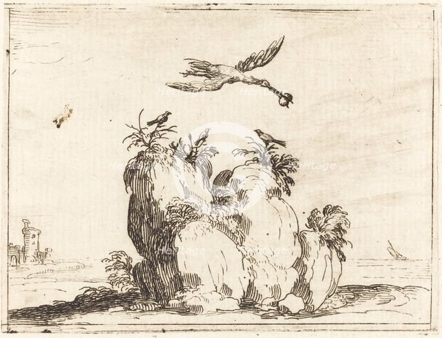 Crane Flying, 1628. Creator: Jacques Callot.