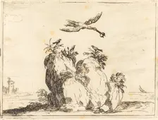Crane Flying, 1628. Creator: Jacques Callot