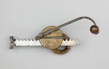 Cranequin (Winder) for a Crossbow, Nuremberg, 1570/80 with a mid-17th century decoration. Creator: Unknown