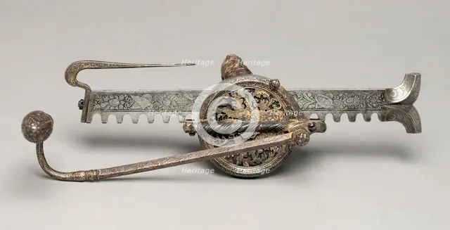 Cranequin with Arms of Elector Augustus I of Saxony, c. 1553-1573. Creator: Unknown.