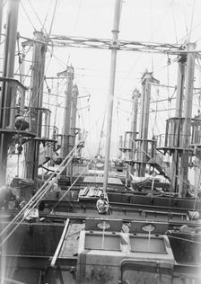 Cranes on SS Milazzo, 1916. Creator: Bain News Service