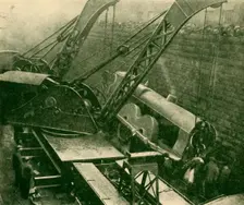Cranes At Work After An Accident 1930. Creator: Unknown