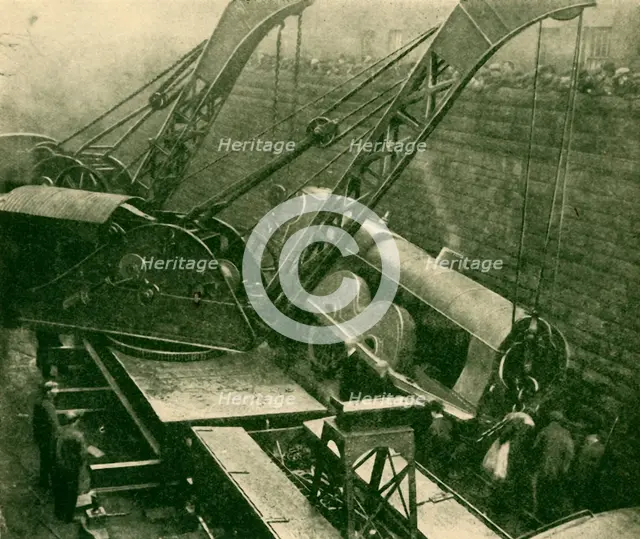 'Cranes At Work After An Accident', 1930. Creator: Unknown.
