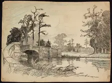 Cranford Park Bridge, Hillingdon, London, 1892-1933 Artist: Charles George Harper