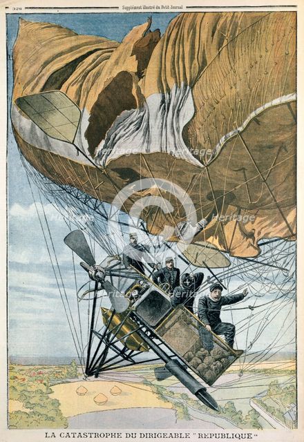 Crash of 'La Republique', 1909. Artist: Anon