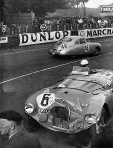 Crashed Talbot Lago of Andre Chambas, Le Mans 24 Hour Race, France, 1953. Creator: Unknown