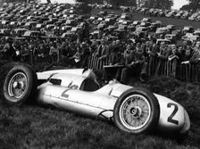Crashed Auto Union, Donington Grand Prix, 1938