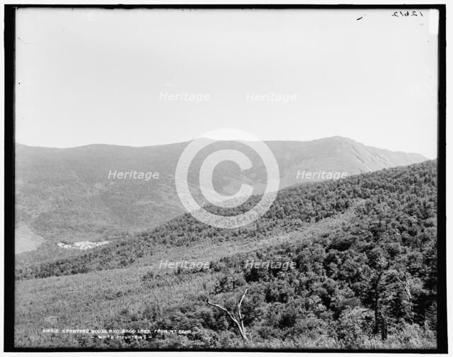 Crawford House and Saco Lake from Mt. Echo, White Mountains, between 1890 and 1901. Creator: Unknown.