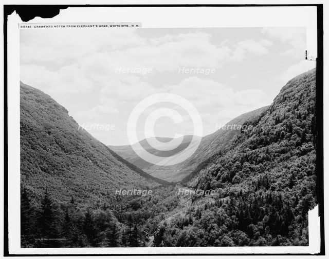 Crawford Notch from Elephant's Head, White Mts., N.H., c1900. Creator: Unknown.